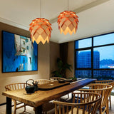 Wooden Pinecone Pendant Light - Novus Decor Lighting