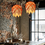 Wooden Pinecone Pendant Light - Novus Decor Lighting