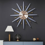 Nordic Metal Snowflake Wall Clock - Novus Decor Wall Decor