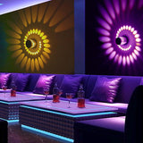 Spiral LED Wall Light With Remote - Novus Decor Lighting