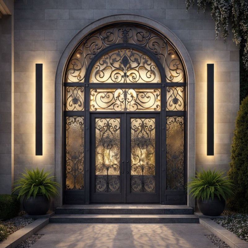 Armor Extra Wide Outdoor Wall Sconce