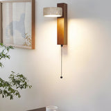 STONE WALL SCONCE WITH WOOD BEAM Novus Decor