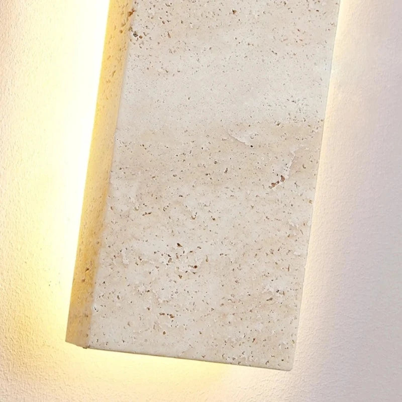 Travertine Natural Stone Wall Sconce Novus Decor