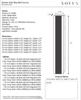 Slender Sideway Wall Sconce