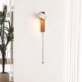 STONE WALL SCONCE WITH WOOD BEAM