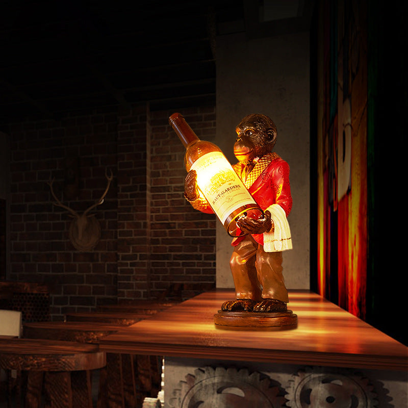Monkey in a Red Suit Table Lamp - Novus Decor Lighting