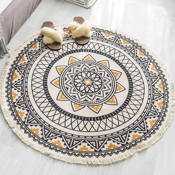 Boho Cotton Round Rug - Novus Decor Rugs