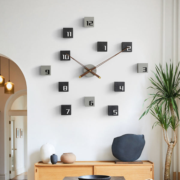Square Modern Wooden Wall Clock Novus Decor