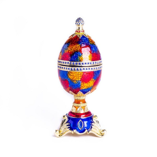 Colorful Music Playing Faberge Egg "Swan Lake" - Novus Decor Accessories