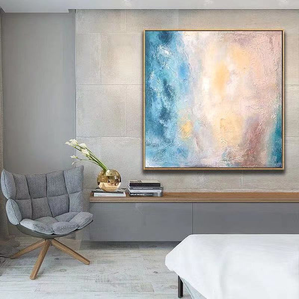Large Modern Art Oil Painting On Canvas - A Touch of Spring - Novus Decor Wall Decor