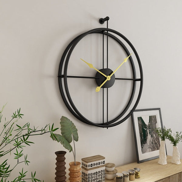 Aplos Round Metal Wall Clock - Novus Decor Wall Decor