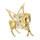 24K Gold/Silver Plated Pegasus with Swarovski Crystal Novus Decor