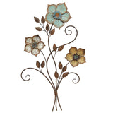 Distressed Chic Metal Flower Wall Decor Novus Decor