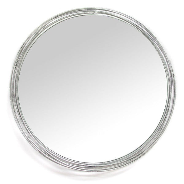 Silver Statement Metal Framed Wall Mirror - Novus Decor Wall Decor
