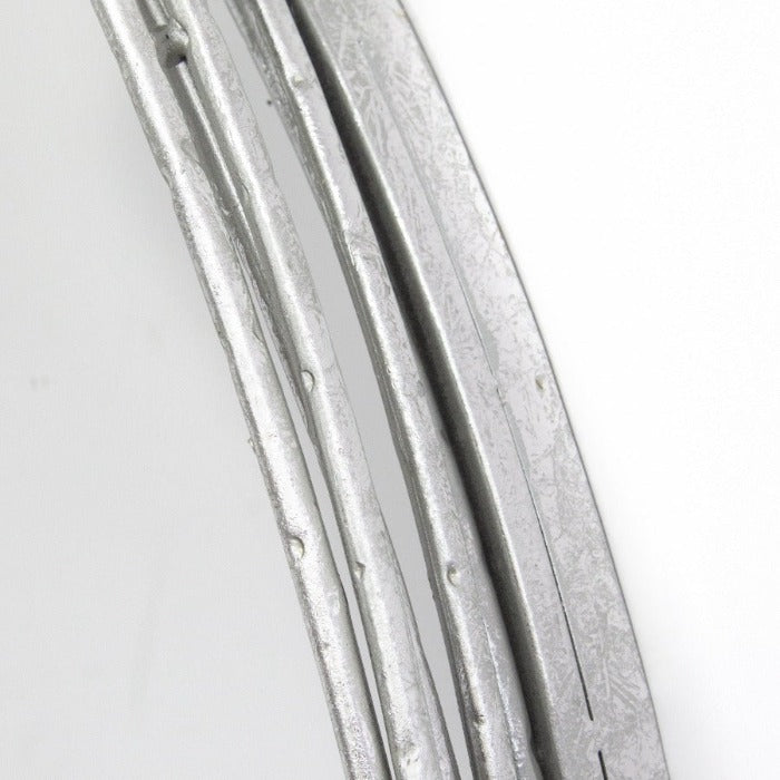 Silver Statement Metal Framed Wall Mirror - Novus Decor Wall Decor