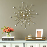 Shimmering Gold Metal Mirror Burst Wall Decor - Novus Decor Wall Decor