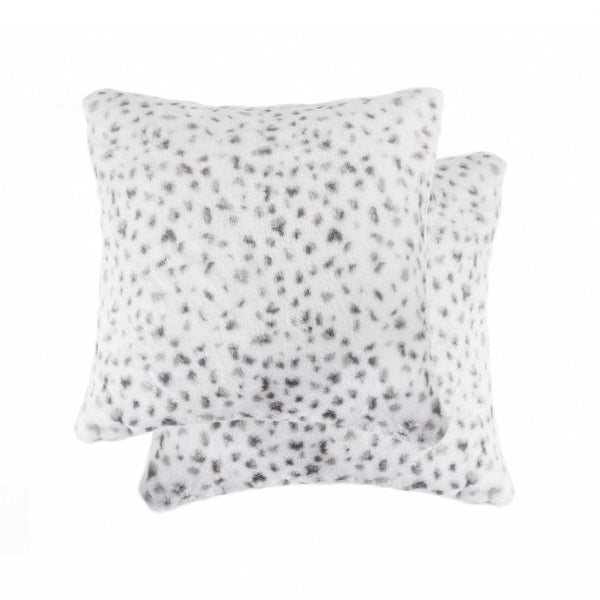 Snow Leopard 18" x 18" - Pillow 2-Pack Novus Decor
