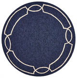 7' Round UV treated Polypropylene Ocean Area Rug - Novus Decor Rugs