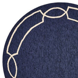 7' Round UV treated Polypropylene Ocean Area Rug - Novus Decor Rugs