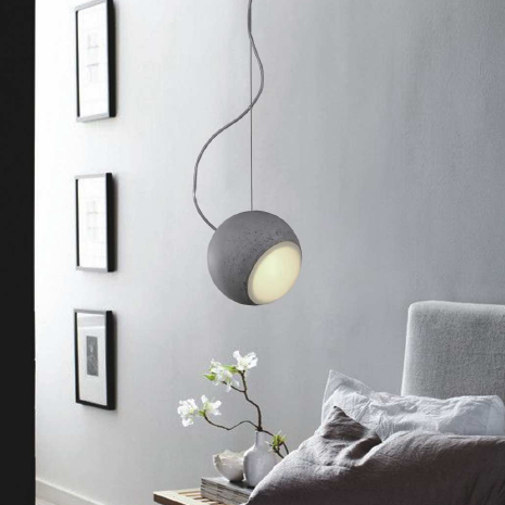 7" Round Silver Ceiling Pendant Lamp - Novus Decor Lighting