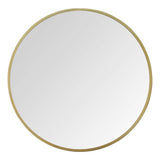 28" Aubrey Gold Metal Framed Wall Mirror Novus Decor