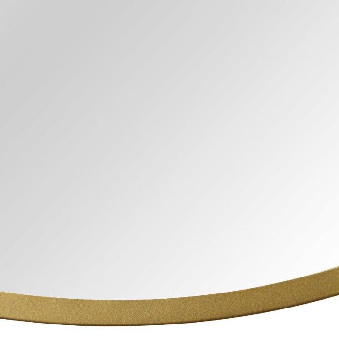 28" Aubrey Gold Metal Framed Wall Mirror Novus Decor
