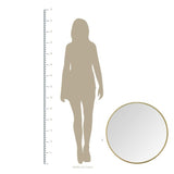 28" Aubrey Gold Metal Framed Wall Mirror Novus Decor
