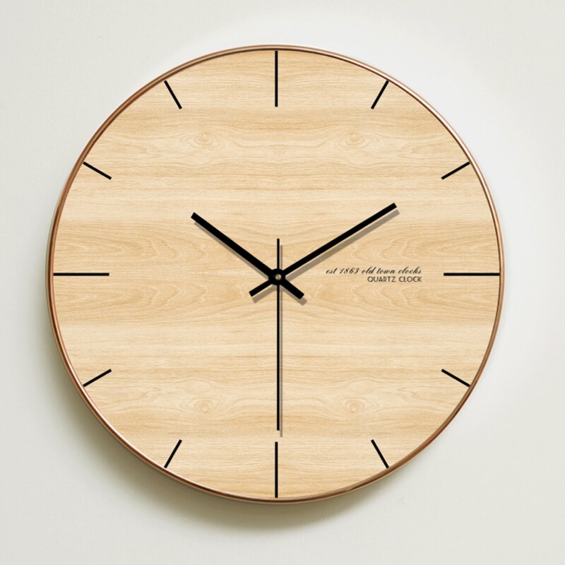 Minimalist Wooden Wall Clock Novus Decor