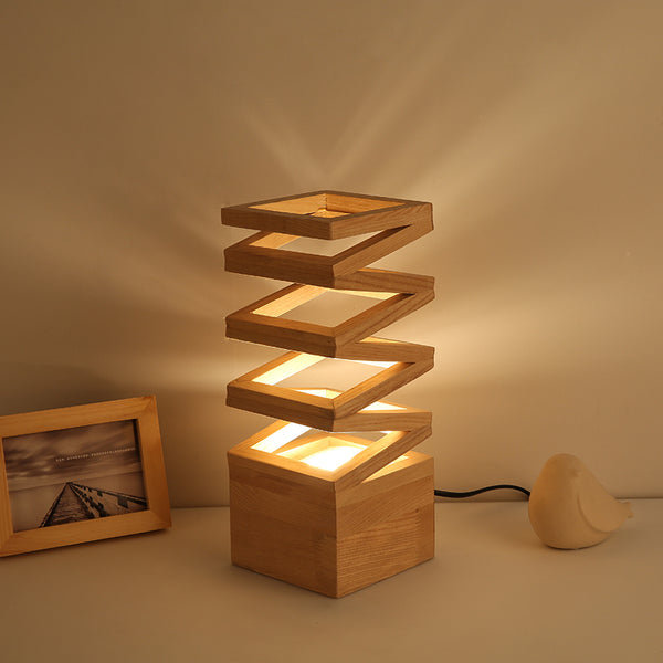 Wooden Vase Night Light - Novus Decor Lighting