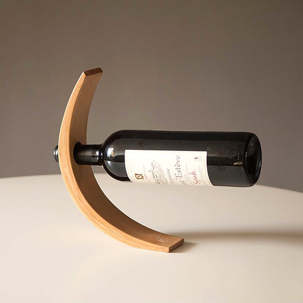 Gravity Bamboo Bottle Holder - Novus Decor Accessories