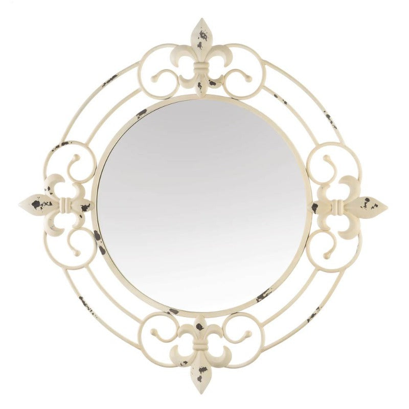 Vintage Fleur-De-Lis Wall Mirror - Novus Decor Wall Decor