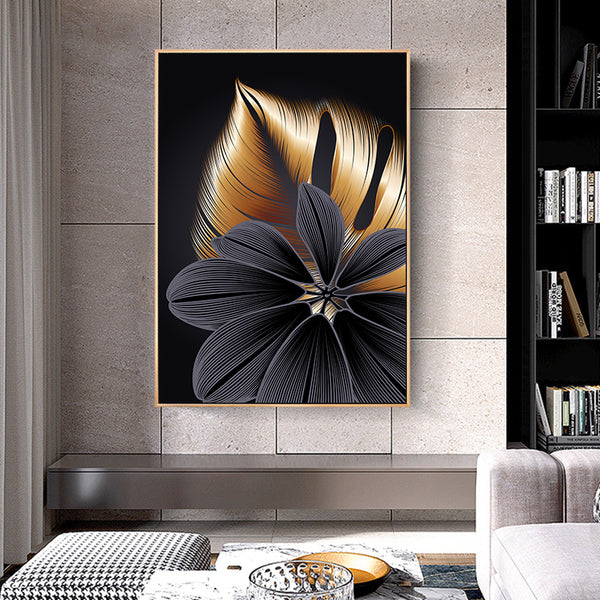 Tropical Plant Gold Painting - Novus Decor Wall Decor