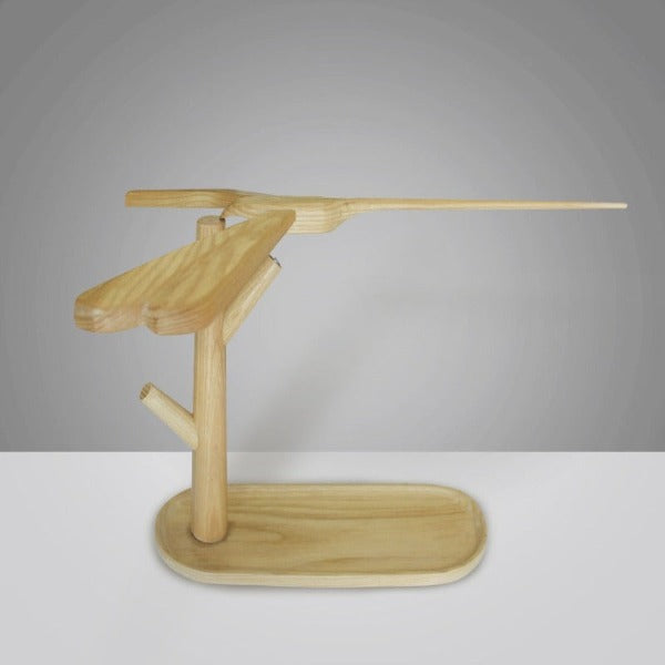 Dragonfly Balancing Lamp, Handcrafted Wood Lamp - Novus Decor Lighting