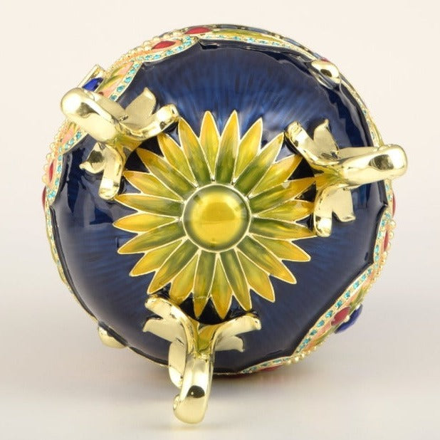 Blue Colorful Russian Faberge Egg - Novus Decor Accessories