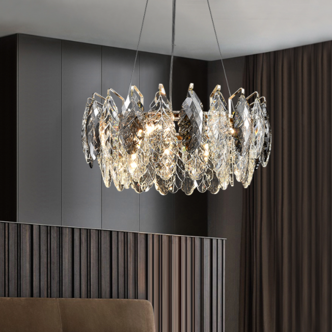 Everleaf Crystal Chandelier - Novus Decor Lighting