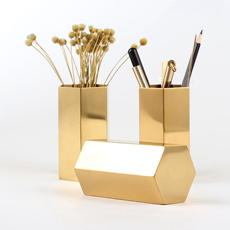 Electroplated Gold Vase - Novus Decor Accessories