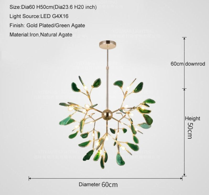 Natural Agate Stone Chandelier - Novus Decor Lighting