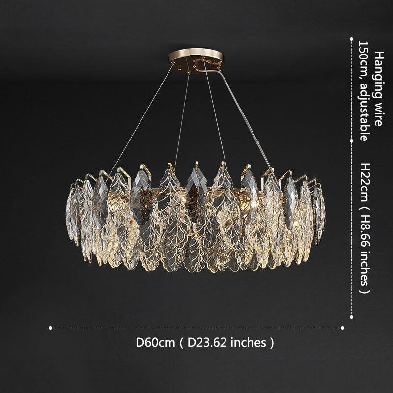 Everleaf Crystal Chandelier - Novus Decor Lighting