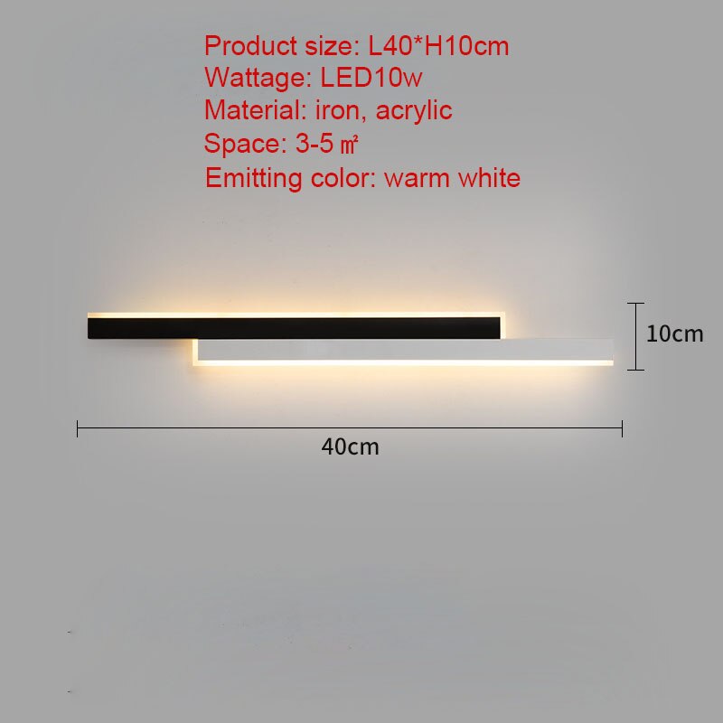 Parallel Wall Lamp in Black & White Novus Decor