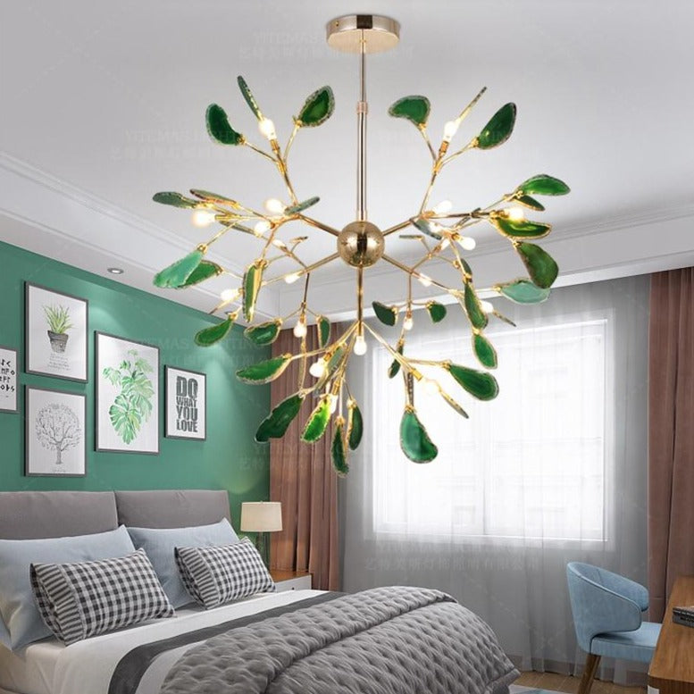 Natural Agate Stone Chandelier - Novus Decor Lighting