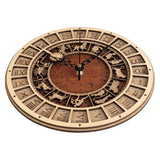 12 Constellations Wooden Wall Clock Novus Decor