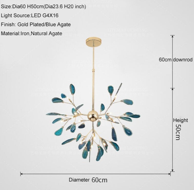 Natural Agate Stone Chandelier - Novus Decor Lighting