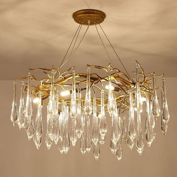 Icicle Crystal Chandelier - Novus Decor Lighting