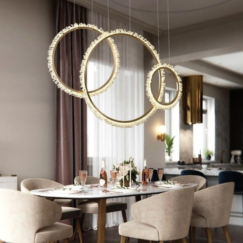 Circle Crystal Chandelier - Novus Decor Lighting