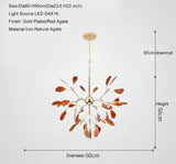Natural Agate Stone Chandelier - Novus Decor Lighting