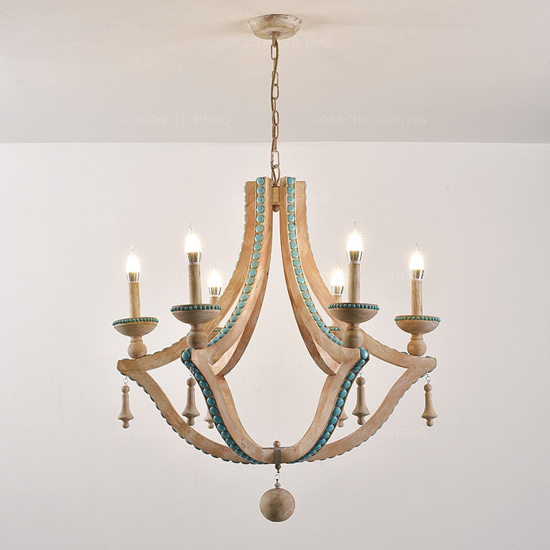 Scandinavian Turquoise Chandelier - Novus Decor Lighting