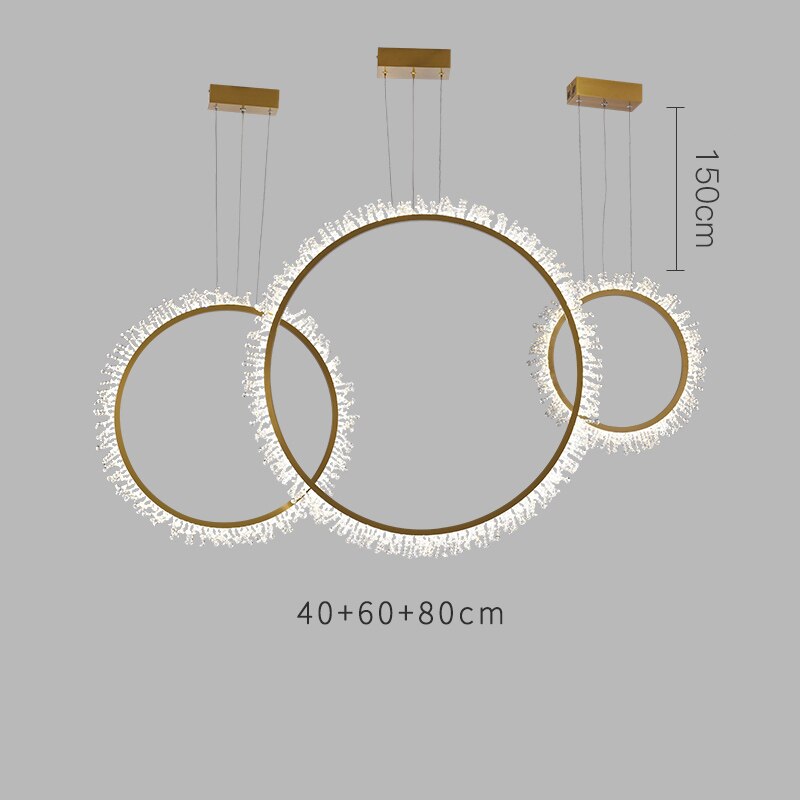 Circle Crystal Chandelier - Novus Decor Lighting