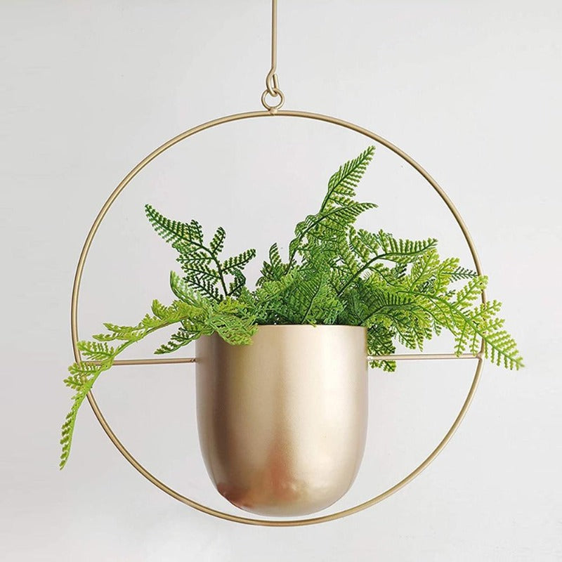 hanging metal plant holder Minimalist Hanging Planter – Novus Decor