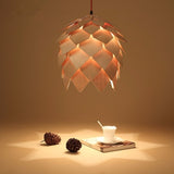 Wooden Pinecone Pendant Light - Novus Decor Lighting