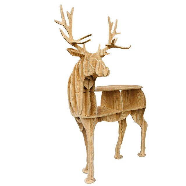 Majestic Wooden Elk Bookcase 55.9"H - Novus Decor Accessories